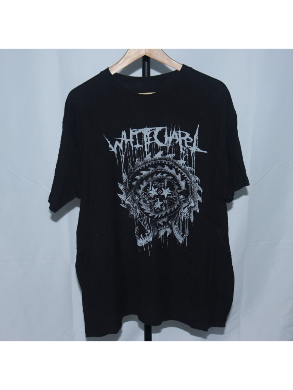 Whitechapel Unisex Graphic Crewneck T-Shirt Black White Size L